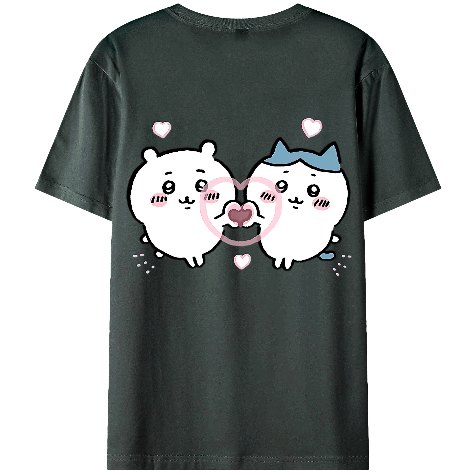（画像用） ちいかわ ちいかわ Chii-kawa chiikawa 綿100％ メンズ半袖Tシャツ（バックプリント） 通気性